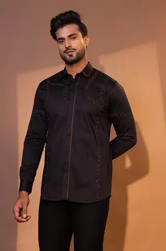 Black premimum cotton shirt