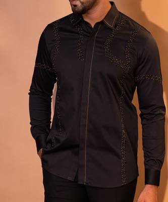 Black premimum cotton shirt 4