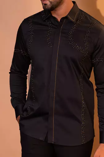 Black premimum cotton shirt