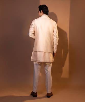 Blush pink nehru jacket set 5