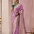 Viscose Mauve Weaving Floral Printed Saree