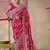 Rani Pink Viscose Weaving Floral Printed Saree
