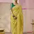 Viscose Light Olive Weaving Floral Printed Saree