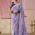 Viscose Weaving Floral Printed Lavender Saree