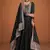 Black embroidered premium silk anarkali suit