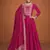 Pink embroidered premium silk anarkali suit
