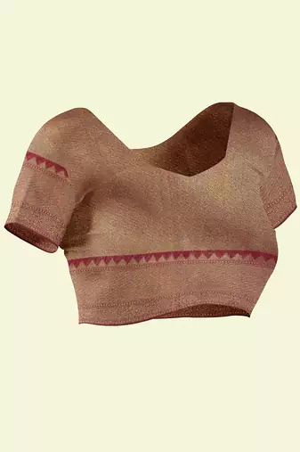 Off white woven cotton silk saree with blouse