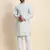 Light grey viscose rayon self weaved kurta
