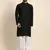 Black viscose rayon self weaved kurta