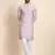 Light mauve viscose rayon plain solid kurta