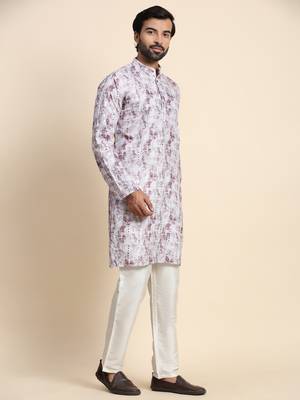 Grey viscose rayon mirror work kurta 5