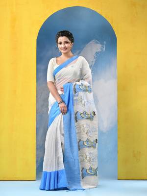 traditional bengal handloom sakuntala soft cotton sarees for saree with blouse piece 1