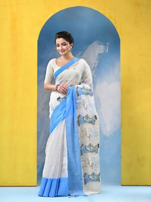 traditional bengal handloom sakuntala soft cotton sarees for saree with blouse piece 2