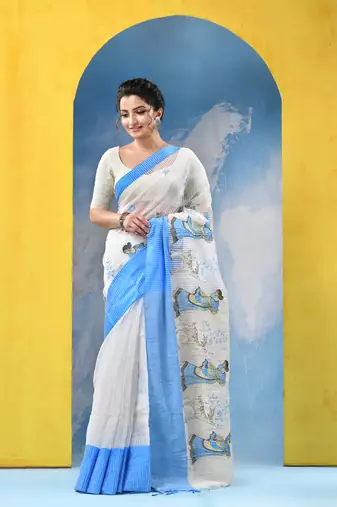 traditional bengal handloom sakuntala soft cotton sarees for saree with blouse piece