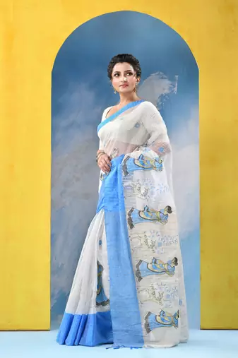 traditional bengal handloom sakuntala soft cotton sarees for saree with blouse piece