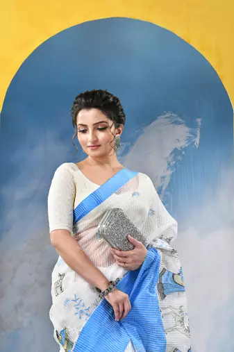 traditional bengal handloom sakuntala soft cotton sarees for saree with blouse piece