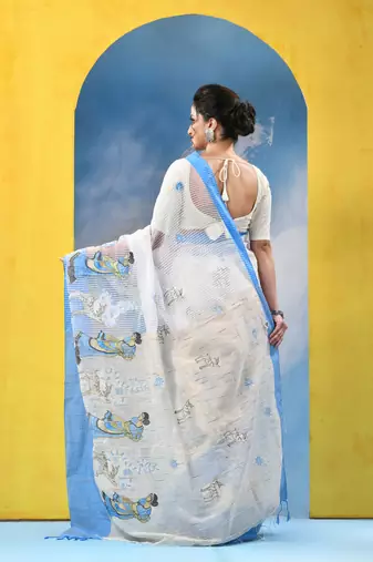 traditional bengal handloom sakuntala soft cotton sarees for saree with blouse piece