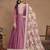 Pink Color Art Silk Anarkali suits with Organza Print Dupatta			
