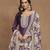 Purple Color Art Silk Anarkali suits with Orgenza Print Dupatta			