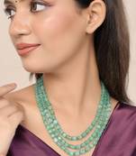 green beaded hand crafted  necklace for women & girls