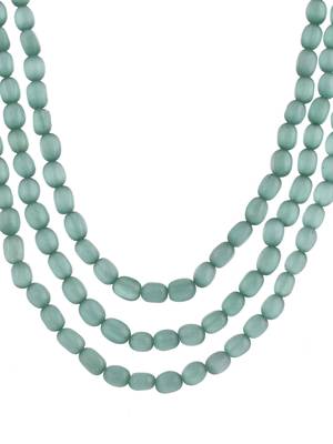 green beaded hand crafted  necklace for women & girls 4
