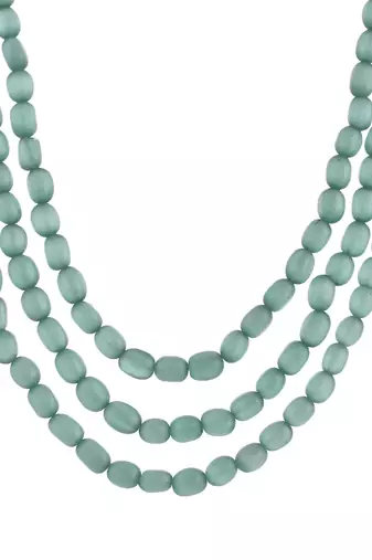 green beaded hand crafted  necklace for women & girls