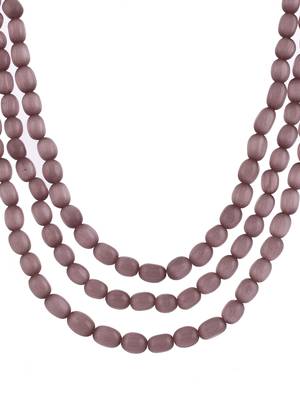 pink beads hand crafted necklace for women 3