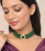 green  choker necklace for women & girls