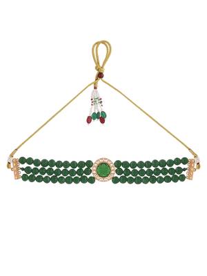 green  choker necklace for women & girls 4