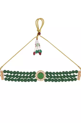 green  choker necklace for women & girls