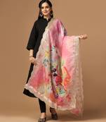 Digital print orgenza sequnce work dupatta for women and girls to wear on gown chaniya choli kurti etc