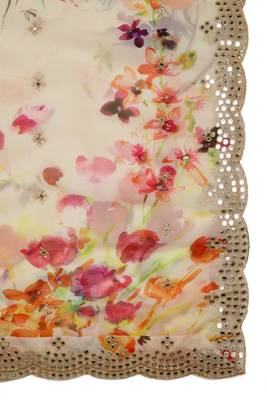Digital print orgenza sequnce work dupatta for women and girls to wear on gown chaniya choli kurti etc 5