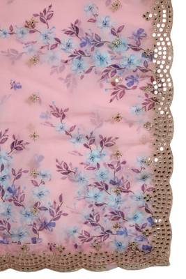 Digital print orgenza sequnce work dupatta for women and girls to wear on gown chaniya choli kurti etc 5
