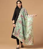 Digital print orgenza sequnce work dupatta for women and girls to wear on gown chaniya choli kurti etc