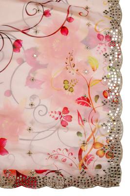 Digital print orgenza sequnce work dupatta for women and girls to wear on gown chaniya choli kurti etc 5