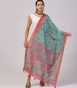 Digital print lilen blend zari dupatta for women and girls to wear on gown chaniya choli kurti etc