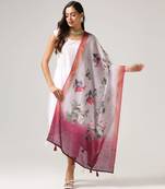 Digital print lilen blend zari dupatta for women and girls to wear on gown chaniya choli kurti etc