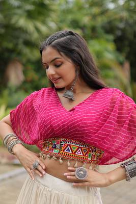 Pink Adorable Designer Readymade Cotton Lehenga choli Set for NAVRATRI -2024 6