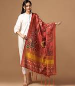 Digital print assam silk dupatta for women and girls to wear on gown chaniya choli kurti etc