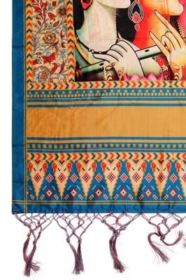 Digital print assam silk dupatta for women and girls to wear on gown chaniya choli kurti etc 5