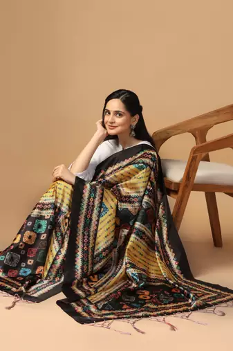 Digital print assam silk dupatta for women and girls to wear on gown chaniya choli kurti etc