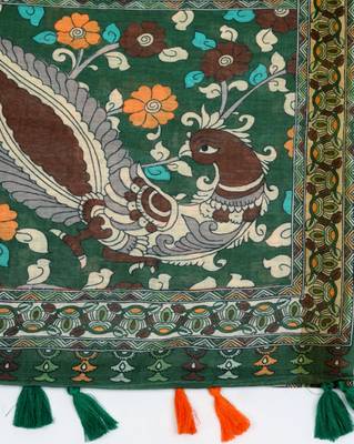 Digital print lilen blend zari dupatta for women and girls to wear on gown chaniya choli kurti etc 5