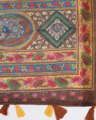 Digital print lilen blend zari dupatta for women and girls to wear on gown chaniya choli kurti etc 5