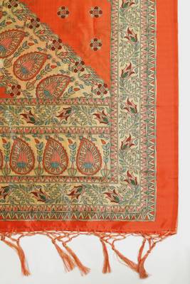 Digital print assam silk dupatta for women and girls to wear on gown chaniya choli kurti etc 5