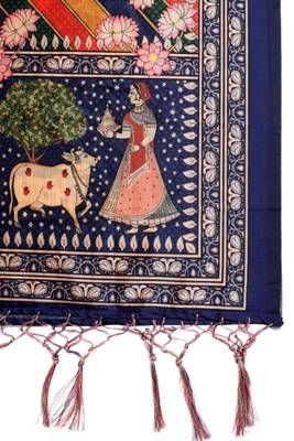 Digital print assam silk dupatta for women and girls to wear on gown chaniya choli kurti etc 5