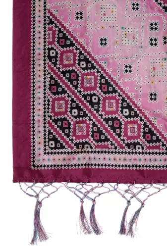 Digital print assam silk dupatta for women and girls to wear on gown chaniya choli kurti etc