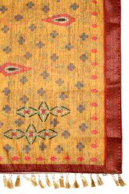 Digital print chanderi zari embroadery zahal work dupatta for women and girls to wear on gown chaniya choli kurti etc 5