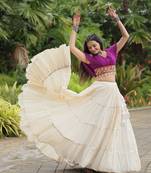 wine Adorable Designer Readymade Cotton Lehenga choli Set for NAVRATRI -2024