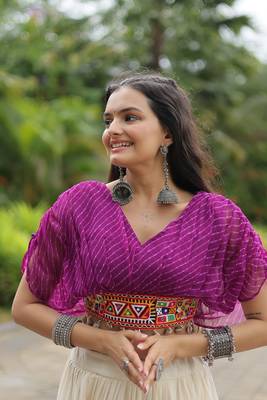 wine Adorable Designer Readymade Cotton Lehenga choli Set for NAVRATRI -2024 5
