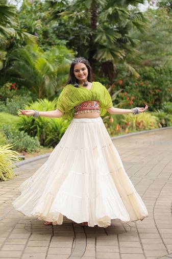pista Adorable Designer Readymade Cotton Lehenga choli Set for NAVRATRI -2024